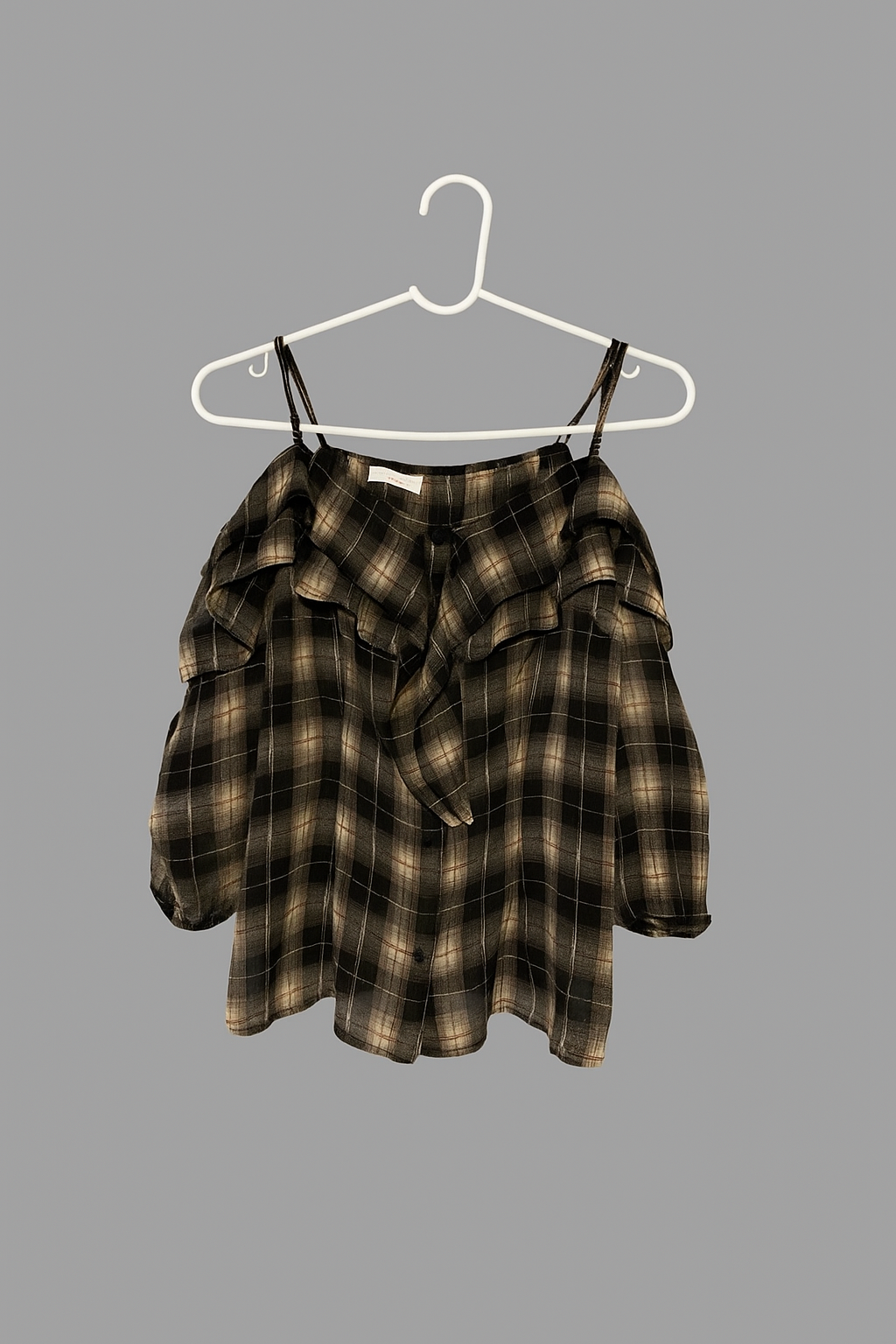 Blusa con estampado de cuadros